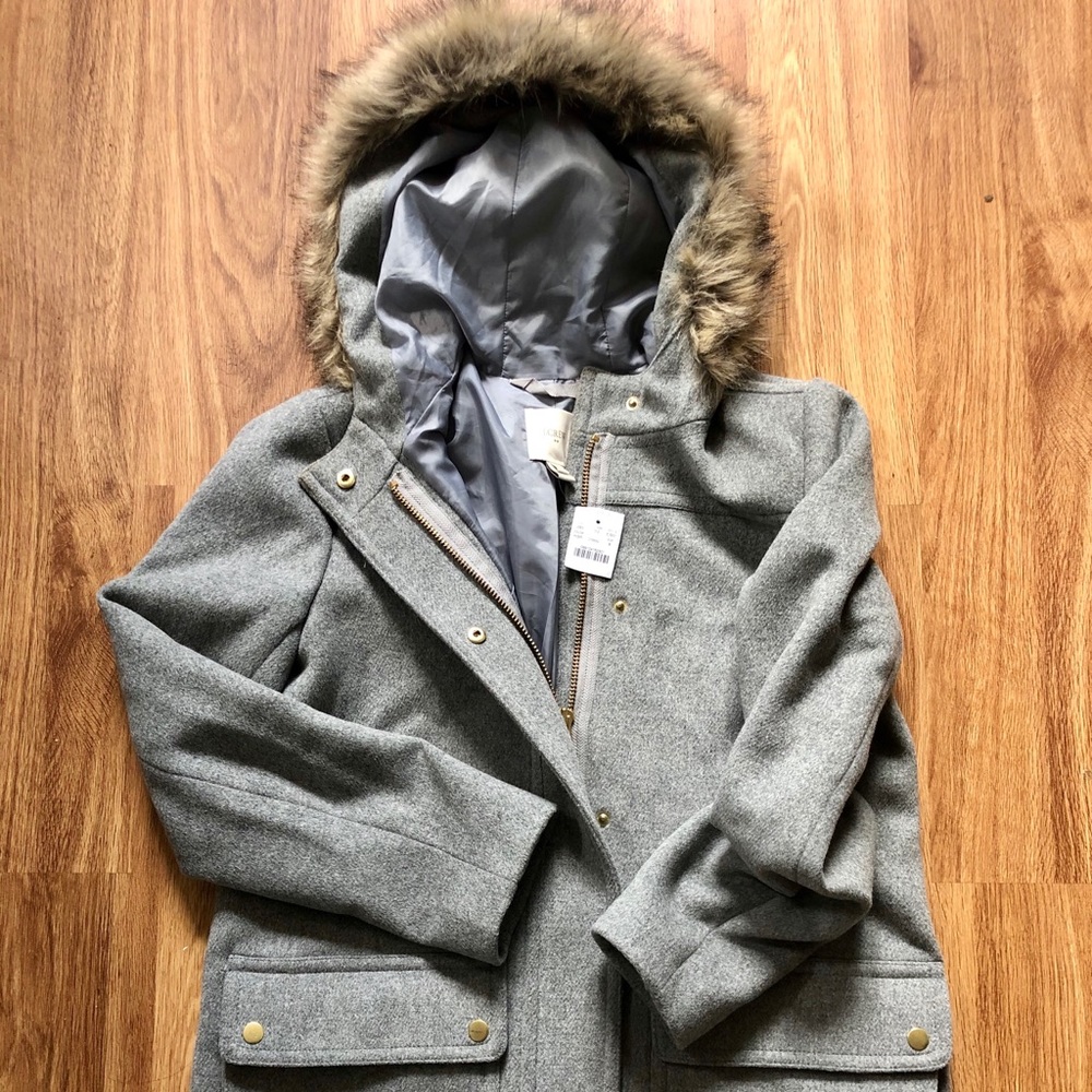J. Crew Wool Parka Coat